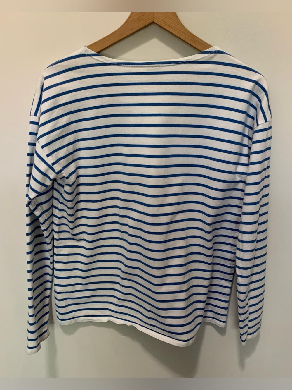 Kule The Striped Modern Long Top White Royal Blue Size Small - Picture 4 of 7
